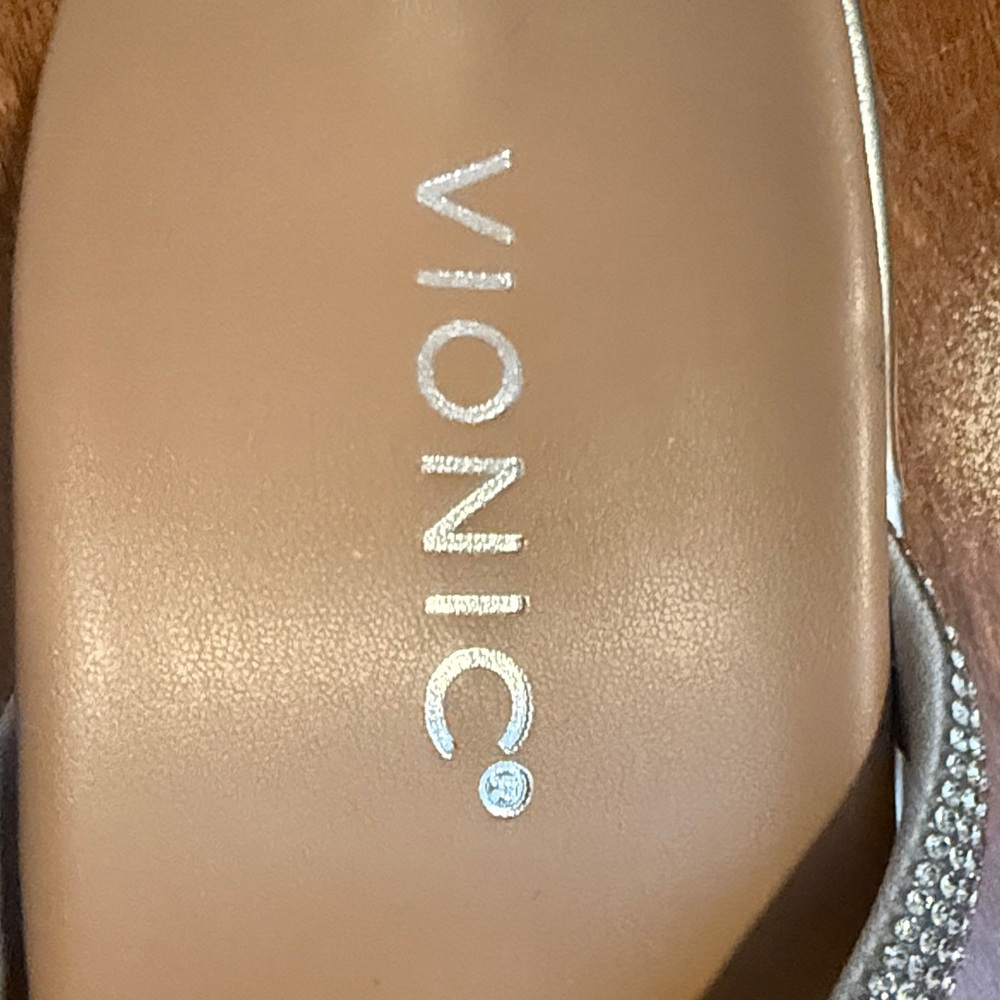 Vionic Silver Rhinestone Thong Sandals - Picture 5 of 7